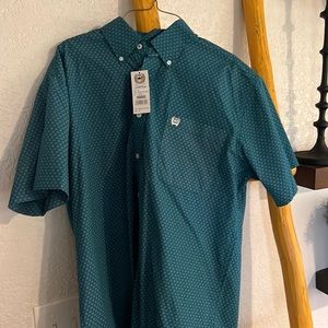 Cinch Short Sleeve Button Down